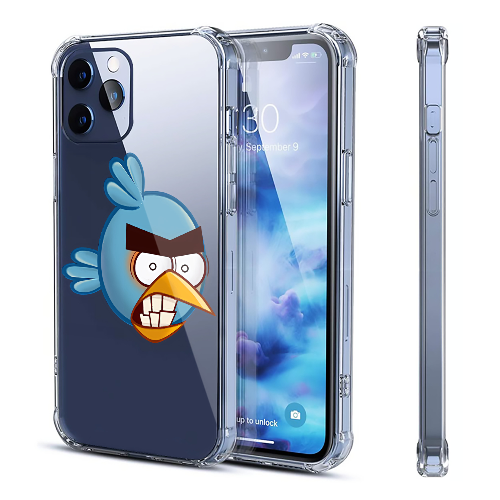 （画像用） Angry Birds アングリーバード 【iPhone 12シリーズ対応】透明スマホケース（クリアソフトケース）